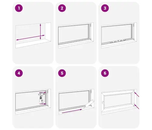 Rūsio Langas "Risor", 80X70 cm Atverčiamas Ir Pasukamas, Din, Kairinis, Baltas
