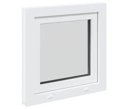 Rūsio Langas "Risor", 50X50 cm Atverčiamas Ir Pasukamas, Din, Kairinis, Baltas