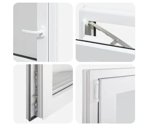 Rūsio Langas "Risor", 50X50 cm Atverčiamas Ir Pasukamas, Din, Kairinis, Baltas