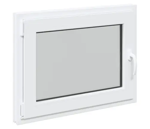 Rūsio Langas "Risor", 80X60 cm Atverčiamas Ir Pasukamas, Din, Kairinis, Baltas