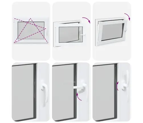 Rūsio Langas "Risor", 80X50 cm Atverčiamas Ir Pasukamas, Din, Kairinis, Antracito Spalvos