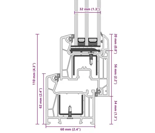 Rūsio Langas "Risor", 100X70 cm Atverčiamas Ir Pasukamas, Din, Kairinis, Antracito Spalvos