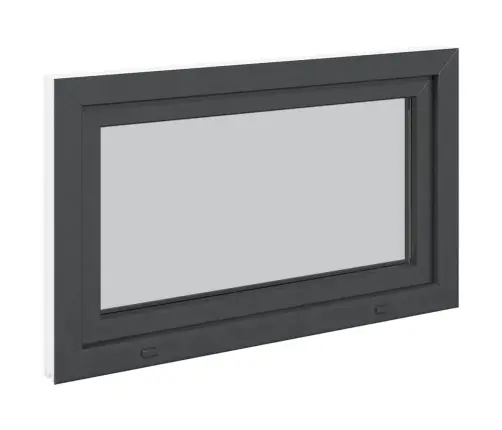 Rūsio Langas "Risor", 100X70 cm Atverčiamas Ir Pasukamas, Din, Kairinis, Antracito Spalvos