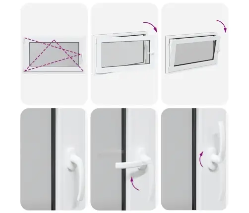 Rūsio Langas "Risor", 100X70 cm Atverčiamas Ir Pasukamas, Din, Kairinis, Antracito Spalvos