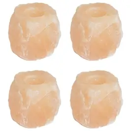Druskos Akmens Tealight Laikikliai Rožinė Druskos Akmuo