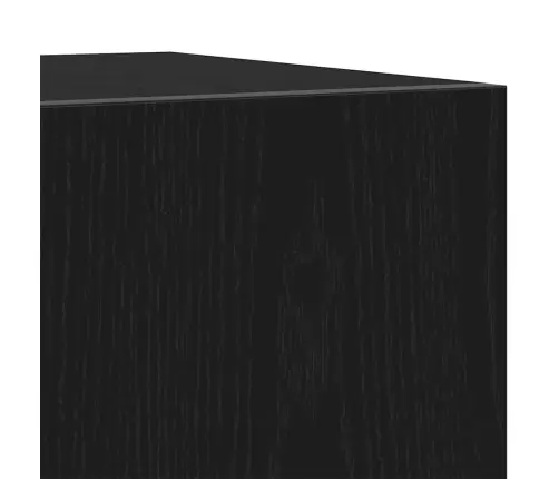 Tv Skapītis Ar Led Gaismu Melnā Ozola Krāsā 160X35X40 Cm Inženierijas Kokam Vidaxl