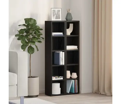 Cd Plaukti, 2 Gab., 21X16X93,5 Cm Melns Ozols Inženierijas Koks Vidaxl