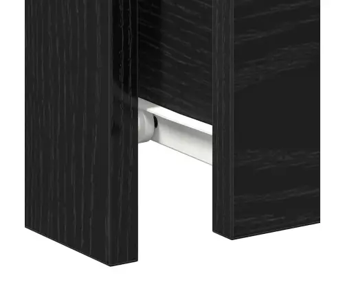 Šalia Lovos Spintelė 2 Pcs Juoda Ąžuolo 30 X 30 X 40 Cm Šalia Lovos Spintelė 2 Pcs Juoda Ąžuolo 30 X 30 X 40 Cm