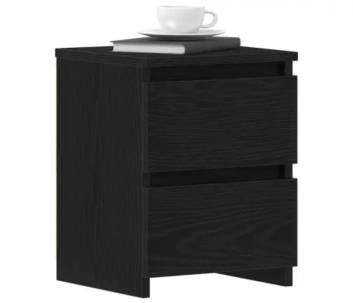 Šalia Lovos Spintelė 2 Pcs Juoda Ąžuolo 30 X 30 X 40 Cm Šalia Lovos Spintelė 2 Pcs Juoda Ąžuolo 30 X 30 X 40 Cm