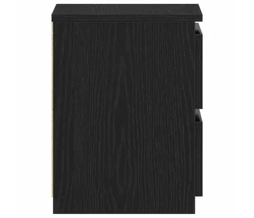 Šalia Lovos Spintelė 2 Pcs Juoda Ąžuolo 30 X 30 X 40 Cm Šalia Lovos Spintelė 2 Pcs Juoda Ąžuolo 30 X 30 X 40 Cm