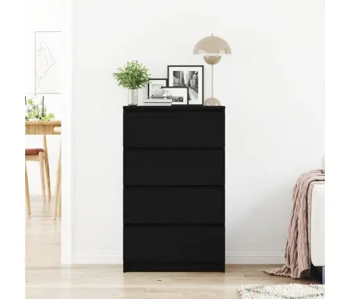 Kumode, Melns Ozols, 60X35X98,5 Cm, Inženierijas Koks Vidaxl