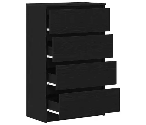 Kumode, Melns Ozols, 60X35X98,5 Cm, Inženierijas Koks Vidaxl