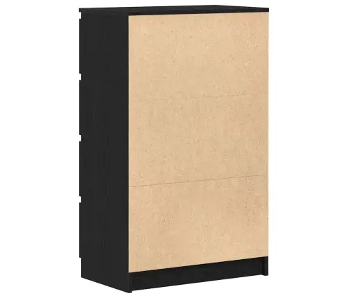 Kumode, Melns Ozols, 60X35X98,5 Cm, Inženierijas Koks Vidaxl