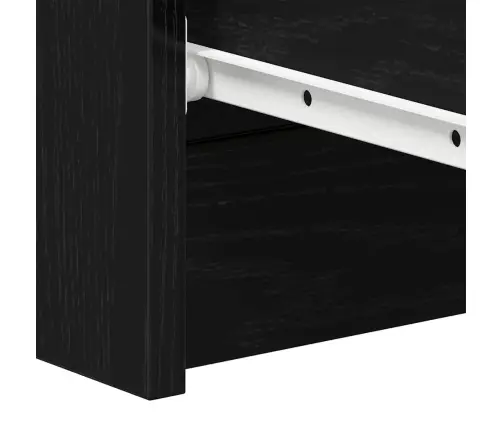 Kumode, Melns Ozols, 60X35X98,5 Cm, Inženierijas Koks Vidaxl