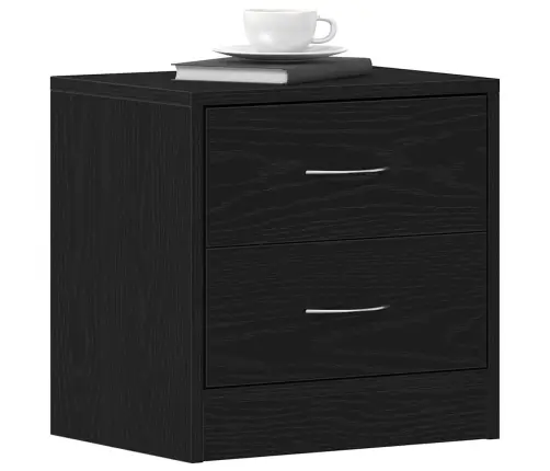 Naktsskapīši, 2Gab., Melna Ozola, 40X30X40Cm, Inženierijas Koks Vidaxl