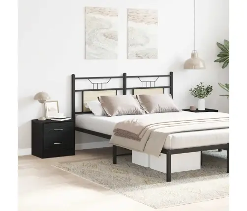 Naktsskapīši, 2Gab., Melna Ozola, 40X30X40Cm, Inženierijas Koks Vidaxl