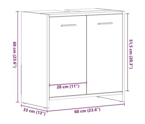 Valamukapp, Must Tamm, 60X30X60 cm Tehispuit Valamukapp, Must Tamm, 60X30X60 cm Tehispuit