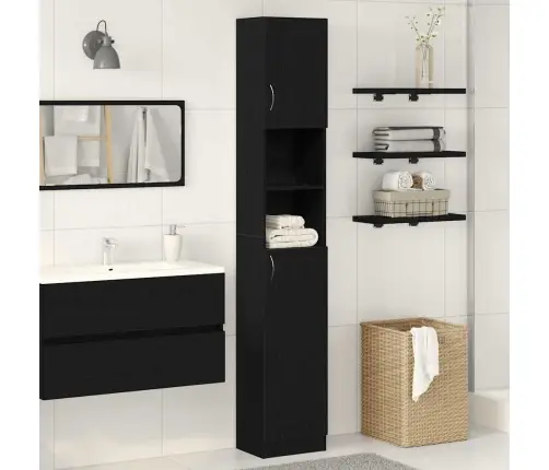 Vannasistabas Plaukts, Melns Ozola, Inženierijas Koks Vidaxl