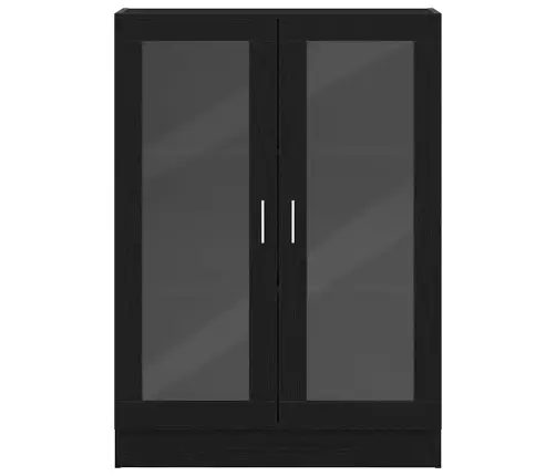 Grāmatu Skapis, Melns Ozola 82,5X30,5X115 Cm, Inženierijas Koks Vidaxl