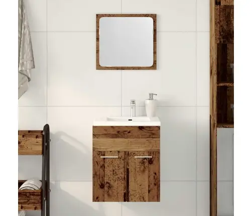 2-Daļīgs Vannasistabas Mēbeļu Komplekts, Veca Koka, Koks Vidaxl