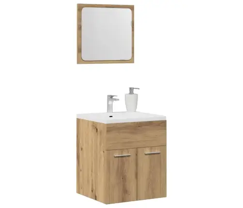 Vonios Baldų Komplektas, 2 Dalių, Artisano, Apdirbta Mediena