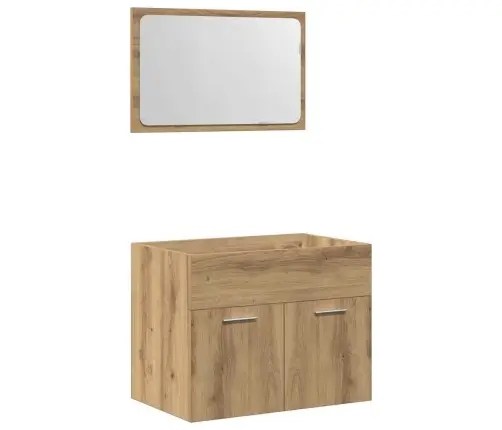 2-Daļīgs Vannasistabas Mēbeļu Komplekts, Koka Krāsa Vidaxl