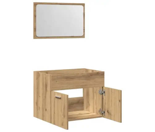 2-Daļīgs Vannasistabas Mēbeļu Komplekts, Koka Krāsa Vidaxl