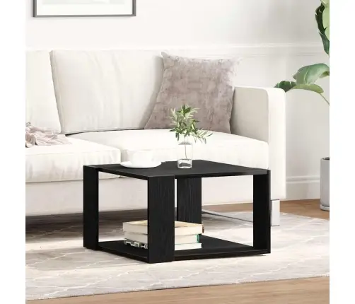 Kafijas Galdiņš Melnā Ozolu Krāsā, 85X55X31 Cm, No Inženierijas Koka Vidaxl