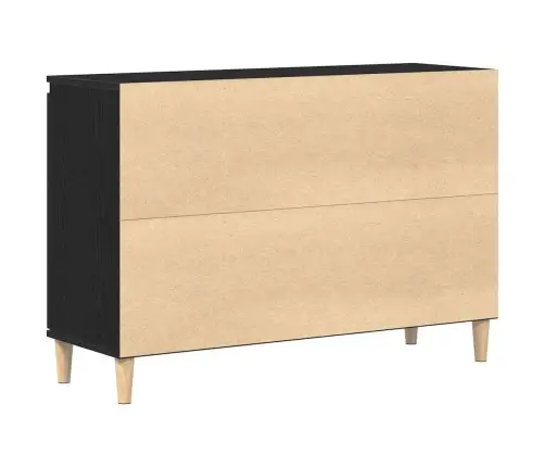 Kabalas Su Stalčių Juoda 101 X 35 X 60 Cm Apdirbta Mediena