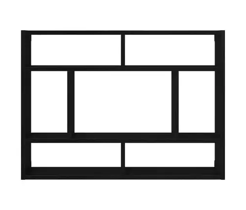 Sienas Plaukts, Melns Ozols, 75X16X55 Cm, Inženierkoks Vidaxl