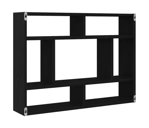 Sienas Plaukts, Melns Ozols, 75X16X55 Cm, Inženierkoks Vidaxl