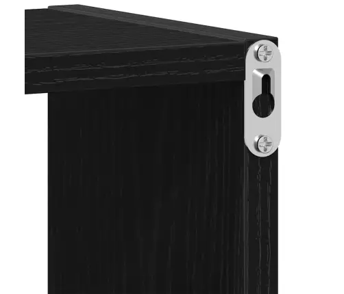 Sienas Plaukts, Melns Ozols, 75X16X55 Cm, Inženierkoks Vidaxl