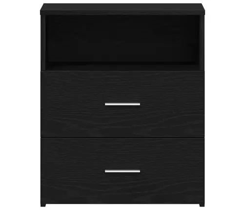 Naktsgaldiņi 2 Gabali Melns Ozols 50X32X60Cm Inženierijas Koks Vidaxl