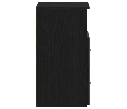 Naktsgaldiņi 2 Gabali Melns Ozols 50X32X60Cm Inženierijas Koks Vidaxl