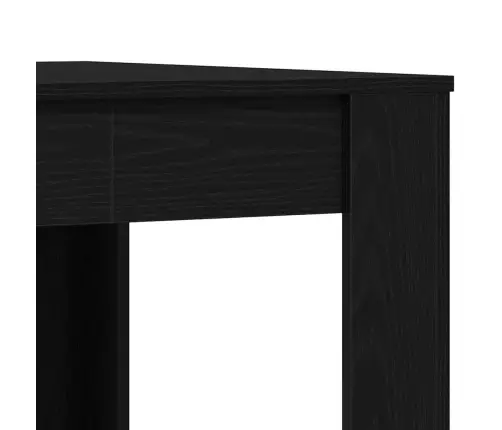 Valgomojo Stalas Juodas Ąžuolas 140 X 74,5 X 76 Cm Poliratanas