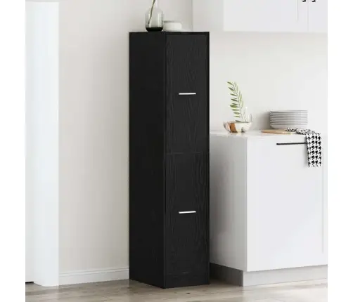 Aptiekas Skapis, Melns Ozols, 30X41X144,5 Cm, Inženierkoks Vidaxl