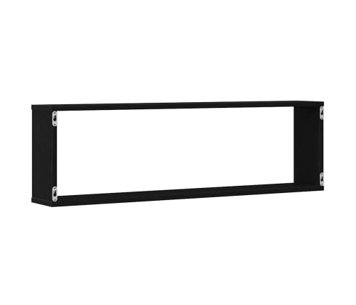 Wall Cube Lentynos 4 Vnt Juodas Ąžuolas 100X15X30 Cm