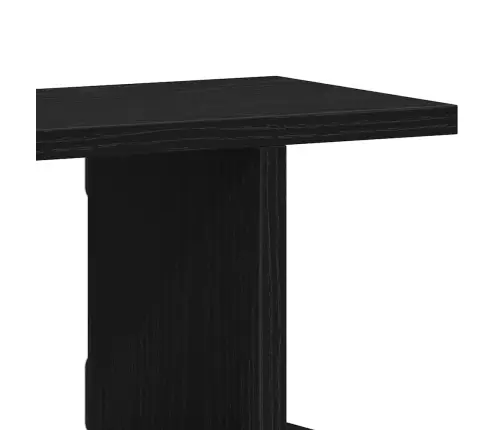 Sienas Plaukti 2 Gab Melns Ozols 75X18X20 Cm Inženierijas Koks Vidaxl