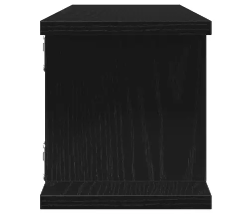 Sieninės Lentynos, 2Vnt., Juodasis Ąžuolas, 90X18X20cm Mediena