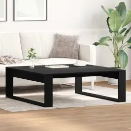 Kafijas Galdiņš Melns Ozols 100 X 100 X 35 Cm Inženierijas Koks Vidaxl