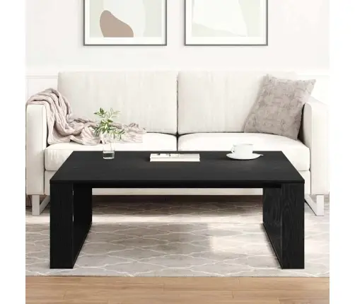 Kafijas Galdiņš, Melnā Ozola Krāsā, 100X100X35 Cm, Izgatavots No Inženierijas Koka Vidaxl