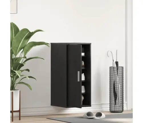 Apavu Skapis, Melns Ozols, 32X35X70 Cm, Inženierijas Koks Vidaxl