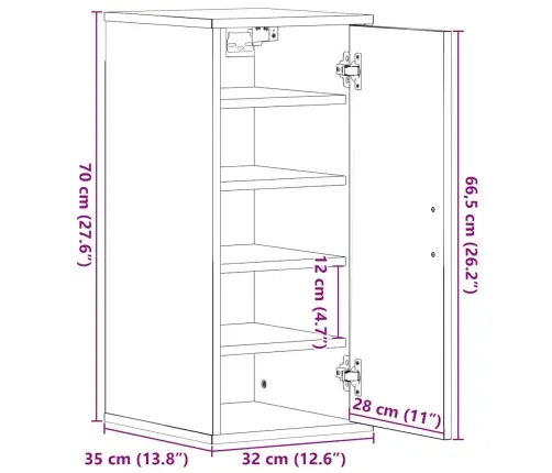 Kingakapid 2 Tk, Must Tamm, 32 X 35 X 70 cm Puitlaastplaat
