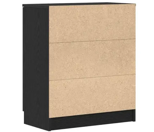 Bufete Melna Ozolkoka 60X30X70 Cm Inženierijas Koks Vidaxl