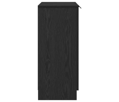 Bufete Melna Ozolkoka 60X30X70 Cm Inženierijas Koks Vidaxl