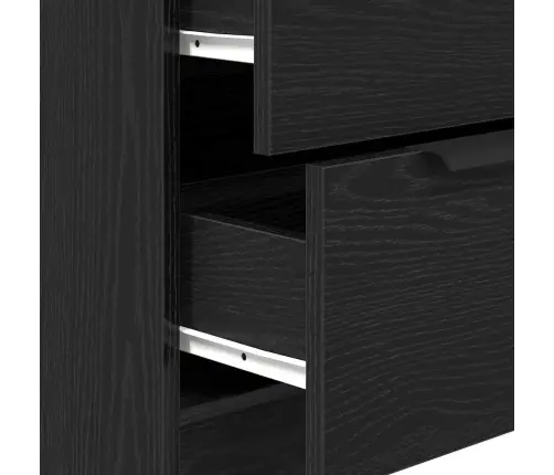 Melna Ozola Bufete 60X30X70 Cm Izgatavota No Koka Vidaxl