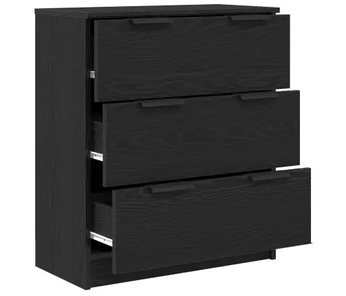 Melna Ozola Bufete 60X30X70 Cm Izgatavota No Koka Vidaxl