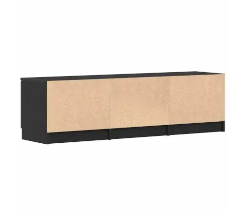 Tv Skapītis - Melns Ozols - 140X35X40 Cm - Izgatavots No Inženierijas Koka Vidaxl