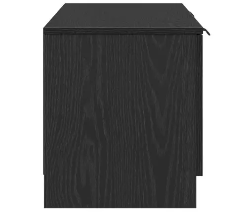 Tv Skapītis - Melns Ozols - 140X35X40 Cm - Izgatavots No Inženierijas Koka Vidaxl