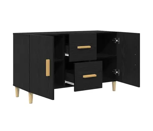 Puhvetkapp, Must Tamm, 100 X 36 X 60 cm Tehispuit Puhvetkapp, Must Tamm, 100 X 36 X 60 cm Tehispuit
